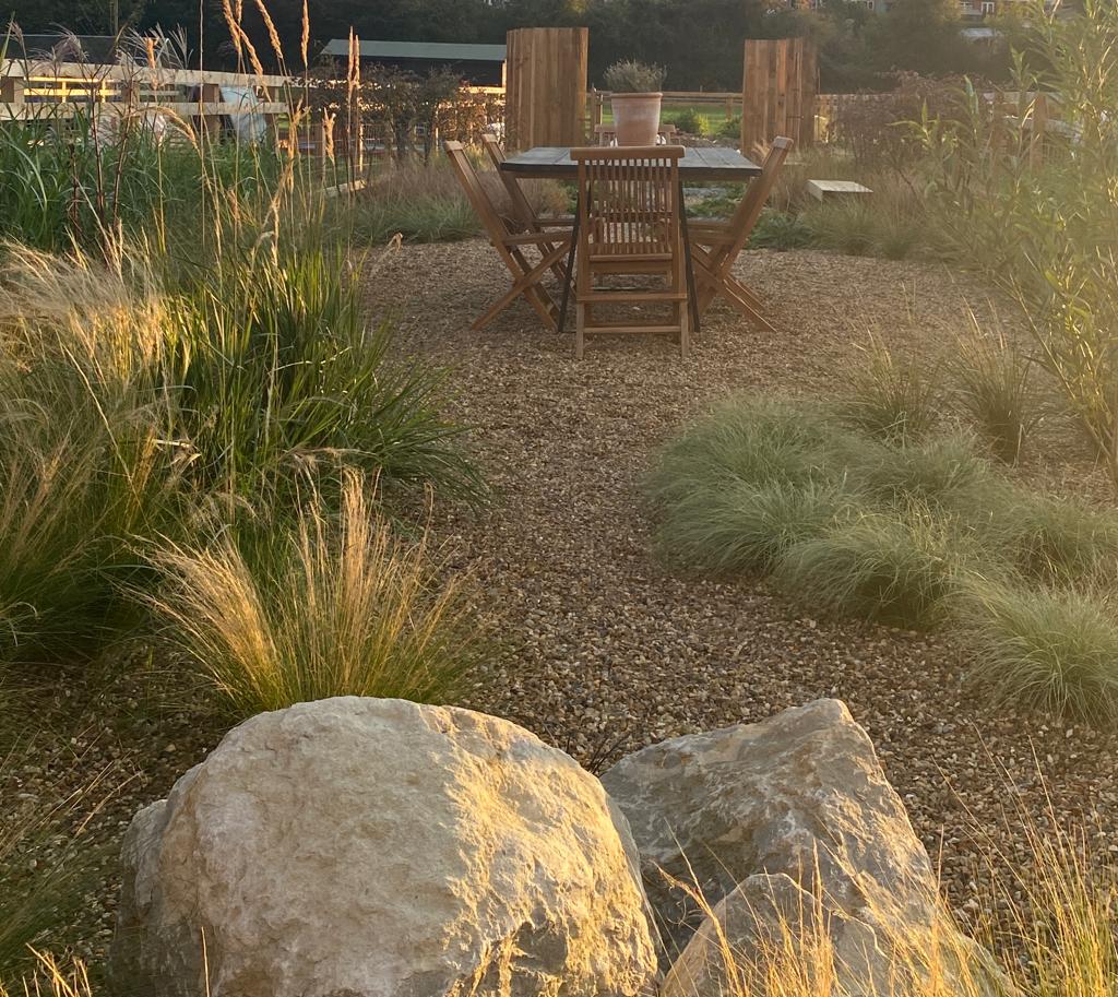 The Miner’s Retreat naturalistic garden layout