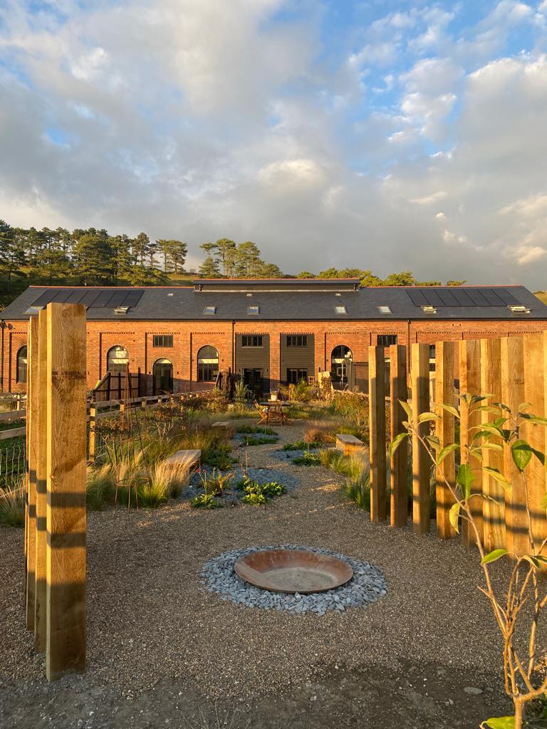 The Miner’s Retreat perspective of retreat garden layout
